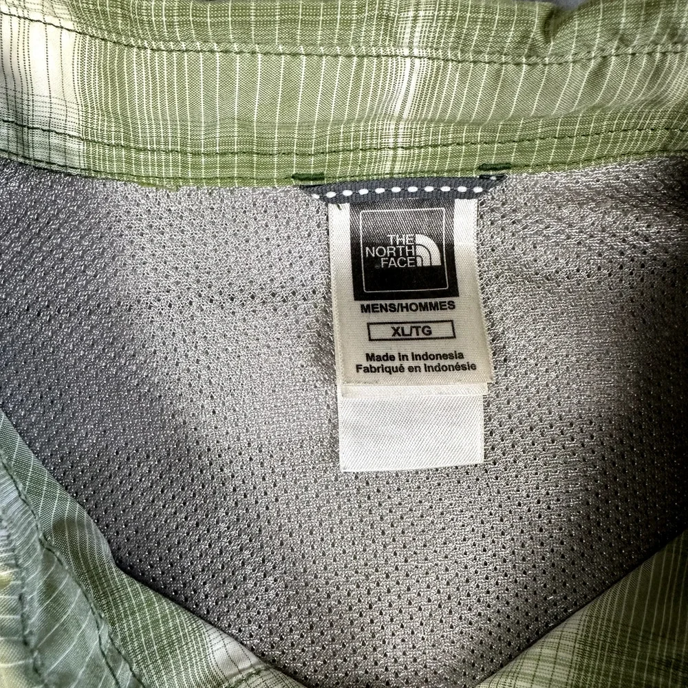 The North Face‎ Shirt Men's XL Green Plaid Vapor Wick Vented Fishing Outdoor